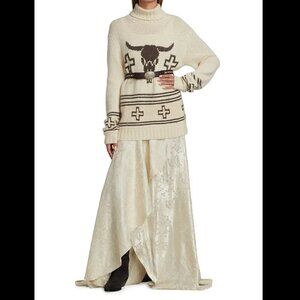 Ralph Lauren Purple Label Alana Floral Maxi  Runway Skirt